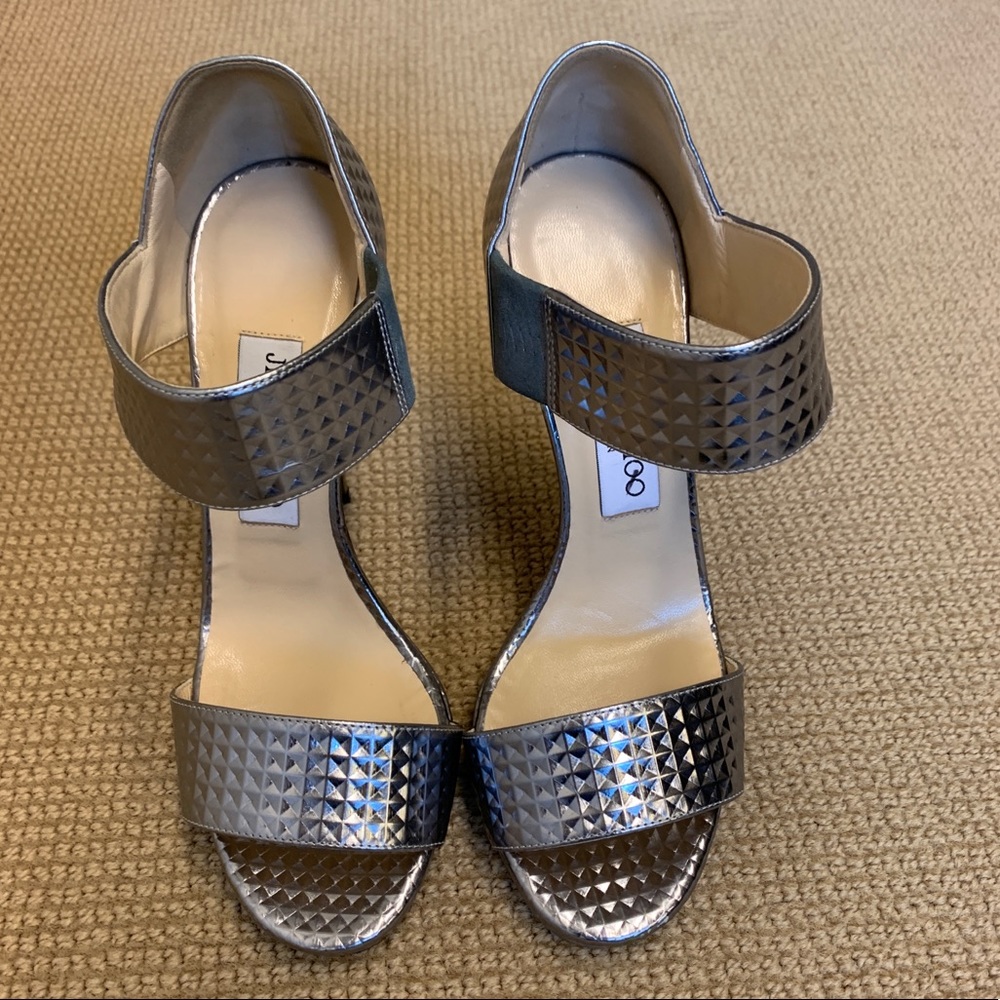 Jimmy Choo US size 7 silver heels - LIGHTLY WORN